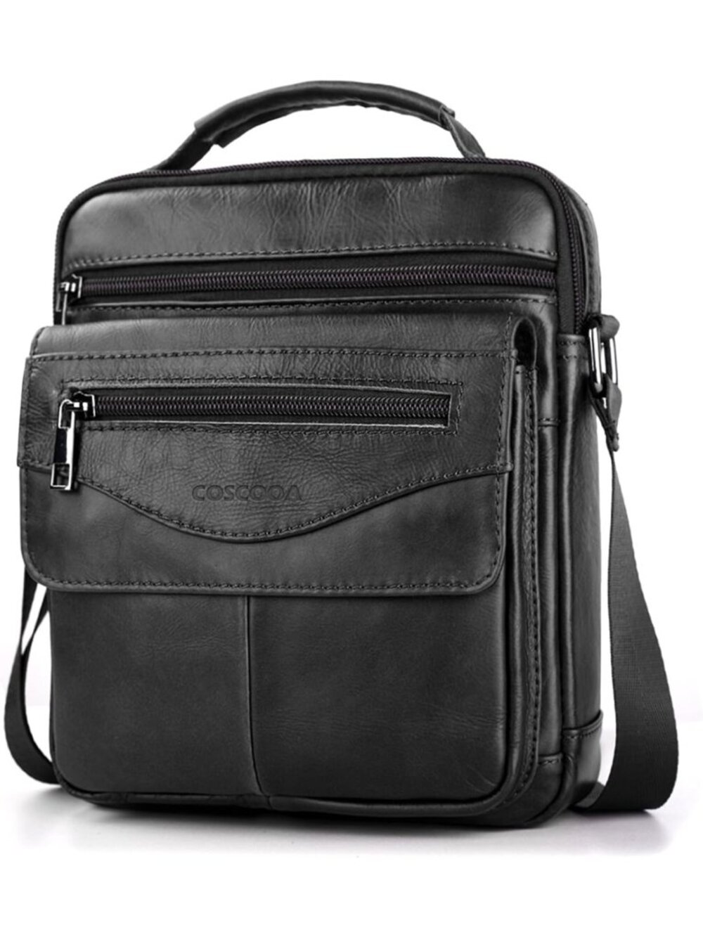 Stylish Leather Crossbody Shoulder Bag for Men | Versatile Messenger Satchel